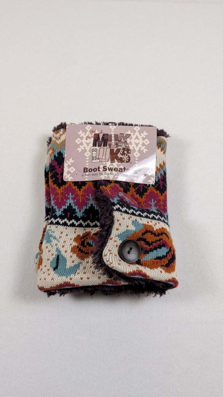 Muk Luks Knit Boot Sweaters with Button Accents